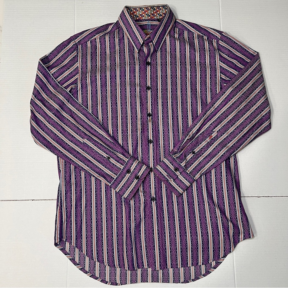 Robert Graham Dress Shirt Men’s Medium Purple